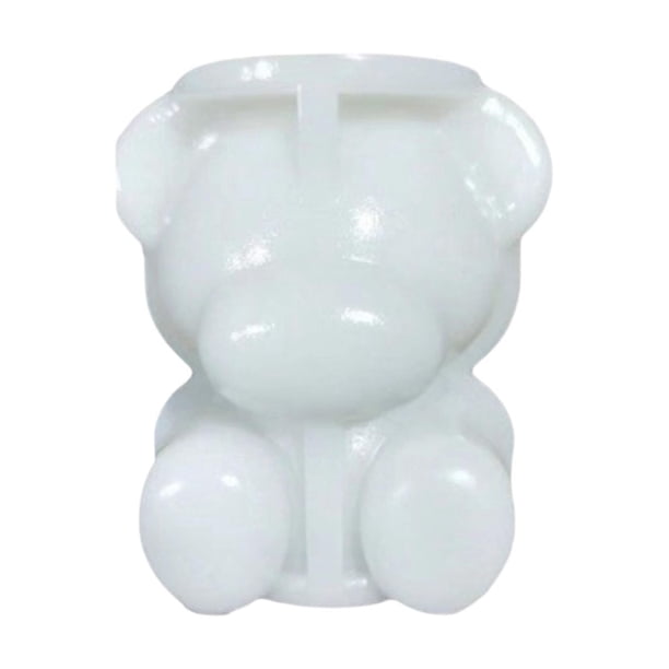 Molde de silicona con forma de oso para hielo, ideal para whisky, café, té con leche. Molde 3D de oso de dibujos animados, libre de BPA y flexible, para cubos pequeños y grandes. Molde para chocolate