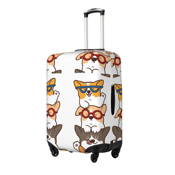 Fotbe Corgi Dog2 Funda Protectora para Equipaje, Antirrayones y Resistente a la Suciedad, Compatible con Maletas de 18 a 32 Pulgadas-Large