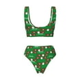 thumbnail image 5 of Daiia Cute Santa And Ho Ho Ho Women's Bikini Set Two Piece Swimsuit High Waisted Bikini Adjustable Straps Bikini Perfect for Beach, Pool, and Summer Vacation-Medium, 5 of 9