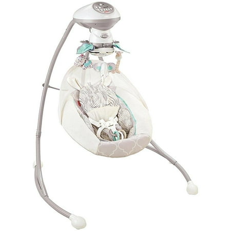 Fisher Price Safari Dreams Cradle N Swing White Blue