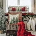 thumbnail image 3 of Christmas Pillow Covers 18x18 Inch Set of 2 White Snowflake and Christmas Tree Decorative White Throw Pillows Winter Christmas Decor for Home Couch 44B, 3 of 6
