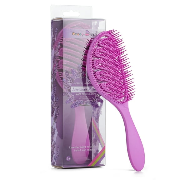 Candy Brush Scented Hair Brush for Effortlessly Detangling, Sturdy Bristle Vented Hair Brush For Thick, Coarse & Curly Hair, Wet & Dry Hair Brush with Scalp Massage for Women and Girl, Idea Gift