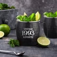 thumbnail image 4 of PERSONALIZED Birthday Gift Year Custom Engraved Moscow Mule Mug Classic Round Rolled Rim and Sturdy Handle, Hammered Black Finish 16 oz, Vintage, 4 of 9