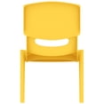 thumbnail image 3 of Homelala - Yellow - Kids Size Plastic Side Chair 12" Seat Height Childs Chair Childrens Room School No Arm Arms Armless Molded Plastic Seat Stackable, 3 of 6