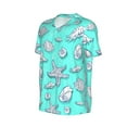 thumbnail image 6 of Fotbe Seashell And Starfish Baseball Jersey Shirt for Men and Women, Casual Short Sleeves Button Down T-Shirt-X-Large, 6 of 9
