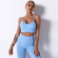 thumbnail image 4 of Conjunto de Yoga sin costuras para mujer, camisas de entrenamiento, pantalones deportivos, sujetador, trajes de gimnasio, conjuntos deportivos, 4 of 5