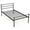Noir, variante sur Costway Cadre de Lit en Métal pour Lit Simple, Base de Matelas, Aucun Sommier Requis