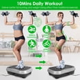 thumbnail image 4 of Zorpupoa 1Pc  Exercise Machine Vibrating Plate Exercise Machine with Resistance Band Remote Control Home Gym Equipment Lymphatic Drainage Weight Loss for Women Men Black, 4 of 11