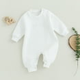 thumbnail image 2 of Okbabeha Newborn Baby Boy Fall Winter Onesie 0 3 6 9 12 18Months Warm Fleece Long Sleeve Bubble Romper Jumpsuit Outfits, 2 of 7