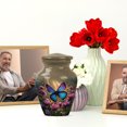 thumbnail image 6 of JAGASY Butterfly Cremation Urns for Ashes for Women Remains - Tiny Brown Urns for Male & Female - Human Funeral Purple Flower Urn - Keepsake Blue Butterfly Urn for Mother and Father - 3 Inch, 6 of 7