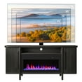 thumbnail image 7 of BELLEZE 66" TV Stand with 36" Electric Fireplace, Wood Console Table for TVs up to 75 Inches, Entertainment Center with Storage Cabinets for Living Room, Bedroom - Portman (Espresso Black), 7 of 7
