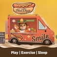 thumbnail image 4 of SMILE PAWS Large Sturdy Cardboard Cat House with Scratcher, Hot Dog Truck, 4 of 8