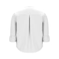 thumbnail image 6 of qucoqpe Womens Dressy Casual Blouses 3/4 Sleeve V Neck Ruffle Tops Summer Trendy Business Office Tunic Work Shirts, 6 of 9