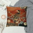 thumbnail image 2 of Nawypu Throw Pillow Covers Asian Dancing Oriental Cranes Japanese Writing Vintage Geometric Pattern Decorative Pillow Case Home Decor Square Pillowcase for Sofa Couch, 2 of 5