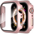 thumbnail image 1 of Yanonmyfd 2 Piezas Funda para Apple Watch Series 6/5/4/SE 3/SE 2/SE 40mm Protector Pantalla Vidrio Templado Incorporado,HD Protección Completa PC Dura Estuche Protective Case,Transparente,40mm, 1 of 46