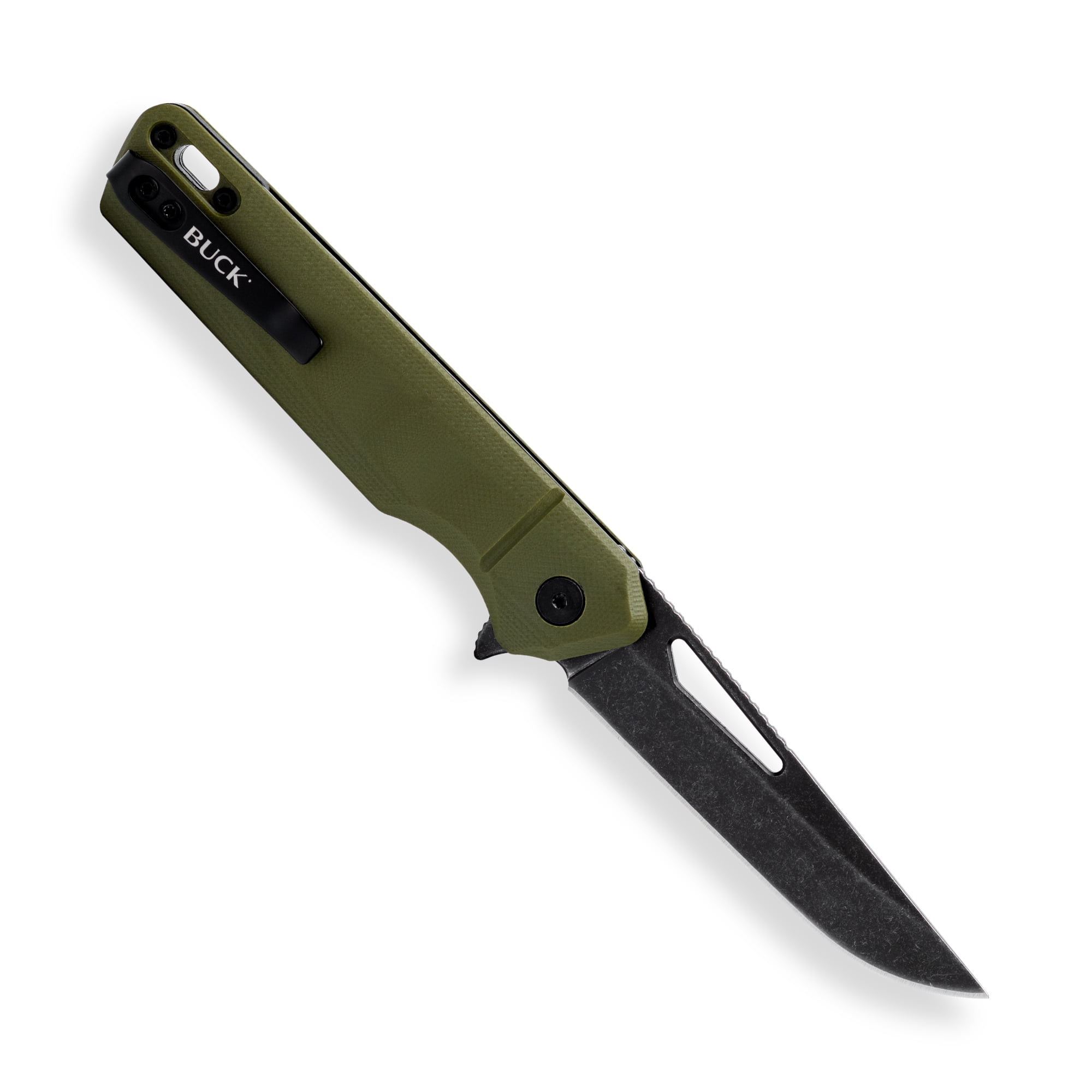 Buck Knives 239 Infusion Modified Tanto Folding EDC Knife, 3-1/5” Blade, O.D. Green, 2.82 oz
