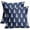 Navy Blue Christmas, variant on Christmas Pillow Covers 18x18 Set of 2 Blue Xmas Tree Rustic Style Winter Print Decorative Outdoor Pillowcases Holiday Decorations Throw Cushion Case Decor for Couch Sofa Bed