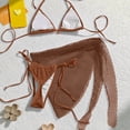 thumbnail image 3 of Dresfit Three Piece Casual Swimsuit Set - Includes Cover Up or Extra Bottom Coffee M, 3 of 3