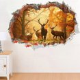 thumbnail image 3 of Sticker Mural 3D Wapiti Forêt Autocollant de Fond Autocollant de Pièce Décoration de la Maison, 3 of 7