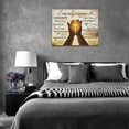 thumbnail image 6 of Christian Cross In Hands Wall Art Rustic I Can Only Imagine Wall Decor Gold Country Pictures Canvas Prints Motivational Framed Modern Artwork for Church Home Living Room Bedroom Bathroom 16"x12", 6 of 6