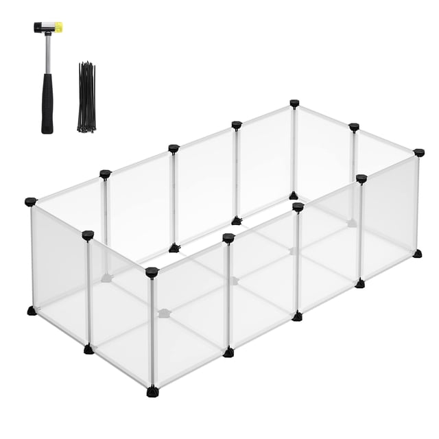Pet Playpen SONGMICS ULPC001W01 125 x 63 x 42 cm para animales pequeños