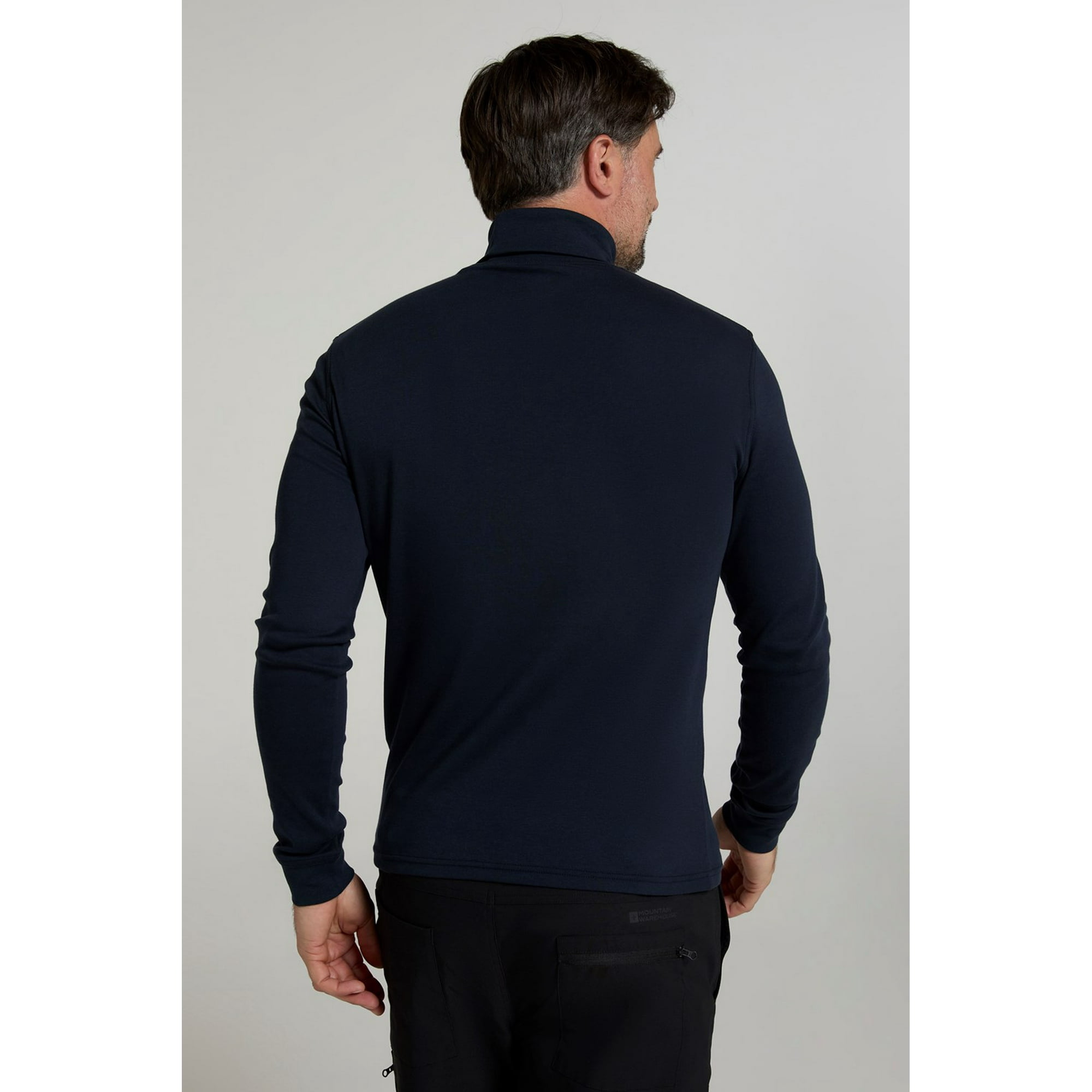 Mountain Warehouse Mens Cotton Roll Neck Base Layer Thermal Top 100 Cotton Ski