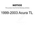 thumbnail image 2 of Transit Auto Roulements de Moyeu de Roue avant Arrière avec Rotors de Frein à Disque Enduits et Kit de Plaquettes en Céramique (10 Pcs) pour Voiture 1999-2003 Acura TL - Côté Gauche Droit (Conducteur Passager) KBB-108314, 2 of 10