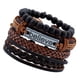 thumbnail image 5 of Pulsera multicapa para hombre Sunnimix de cuero con letras BELIEVE, 5 of 8