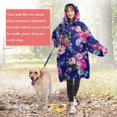 thumbnail image 4 of Wearable Oversized Blanket,Pioneer Flower Floral Print Pattern Wearable Blanket Hoodie for Adults,Cozy Hooded Blankets with Super Pockets,Super Warm Fuzzy Pullover for Women & Men, 4 of 6