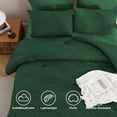 thumbnail image 5 of ANGENIA California King Comforter Set Dark Emerald Green - 7 Pieces Boho Bed in a Bag Cal King Oversized Bedding Comforter Sets, Lightweight Fluffy Bed Set with Comforter, Sheets, Pillowcases & Shams, 5 of 7