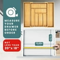 thumbnail image 4 of Sben Expandable Drawer Organizer for Utensils Holder, Adjustable Cutlery Tray, Wood Drawer Dividers Organizer for Silverware, Flatware, Knives for Kitchen (Bamboo), 4 of 9