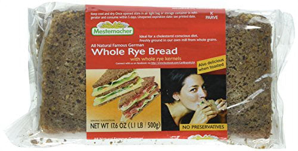Mestemacher Rye Whole Bread, 17.6 Ounce 1 each.