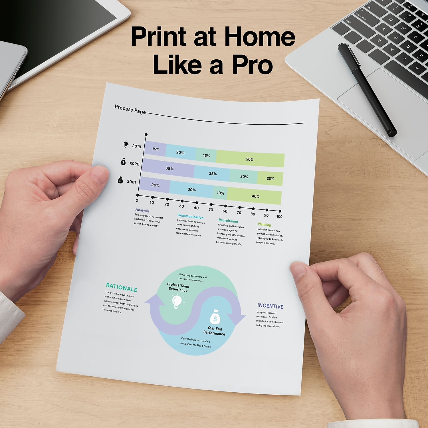 MyOfficeInnovations 8.5" x 11" Color Printer Paper 20 lbs. 96 Brightness 500/Ream 10 RMS/CT 513096