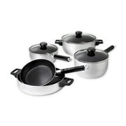 Regal 8-Piece Satin and Glass Nonstick Cookware Set