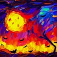 thumbnail image 2 of CafePress - Halloween Modern Abstract Oil Painting - Canvas Lunch Bag with Strap Handle, 2 of 2