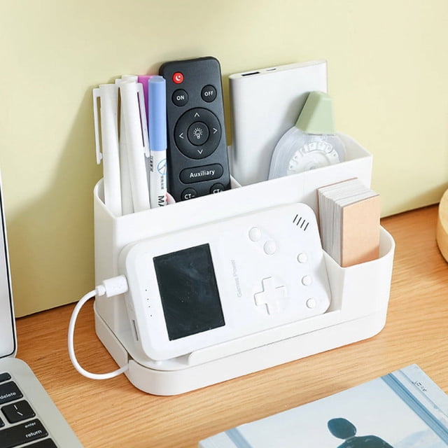 Xihbxyly Organizador de Escritorio Giratorio, Cajón de Almacenamiento Giratorio de 90°, Diseño Compacto, Organizador de Escritorio para Oficina y Hogar, Soporte Multifuncional para Teléfono, Fácil de