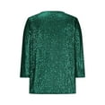 thumbnail image 5 of Womens Shirts Womens Sequin Top Long Sleeve Green Sparkly Shirt Shiny Top Sequin Womens Top Womens Party Tops, 5 of 6
