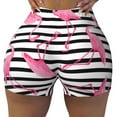thumbnail image 2 of Picia Flamingos Printed Workout Shorts for Women Seamless Scrunch Butt Lifting High Waisted Yoga Gym Booty Running Moisture-wicking Short Pants-Medium, 2 of 9
