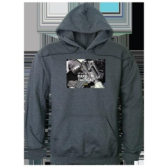 Rapid Dominance  Rapdom 2 Graphic Pullover Sweatshirt, Heather Charcoal - 2XL