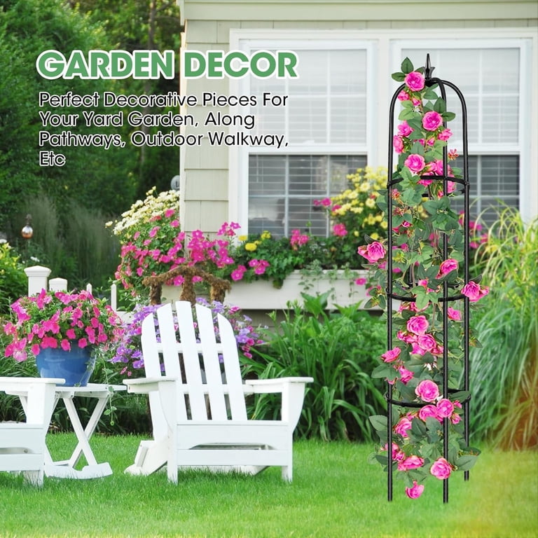 MQ Tower Obelisk Garden Trellis, 59 In., 2-Pack photo 8