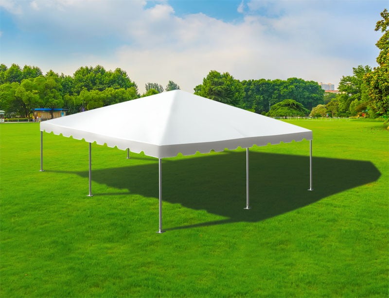 30x30 Outdoor Wedding Event Party Canopy Frame Tent, White Sectional
