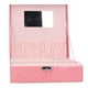 thumbnail image 4 of Caja de joyería de cuero artificial rosa reloj joyería embalaje contenedor titular para niñas, 4 of 8