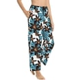 thumbnail image 2 of Xecao Lilies Flowers Women's Straight Lounge Pajama Pants: The Epitome of Relaxed Sleepwear, 2 of 9