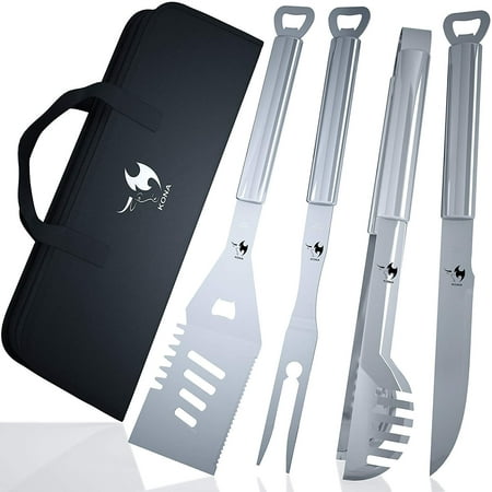 Kona Premium Stainless Steel BBQ Grill Tools Set with (Best Stainless Steel Barbecue)