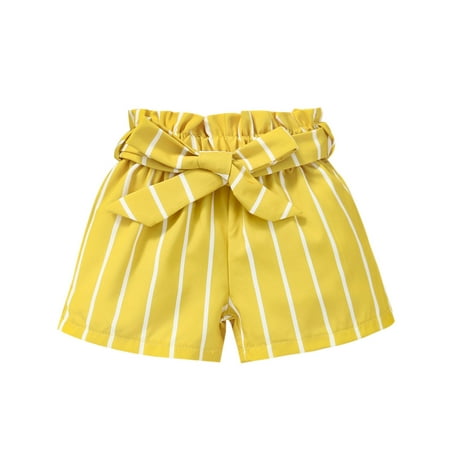 

Toddler Bowknot Girls Summer Printed Shorts Casual Baby Striped Girls Pants Summer Short Pants for Teen Girls