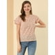 thumbnail image 2 of INSPIRE CHIC Blusa Informal Con Cuello En V Y Manga De Casquillo Superior Con Estampado Floral Para Mujer Rosa XL, 2 of 6