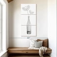 thumbnail image 2 of Elephant Stock Minimal Flowers Wall Art - Vertical Multi Panel Canvas - Living Room Wall Decor - Floral And Botanical Multi Panel - White And Gray Decor - 24" x 52", 2 of 8