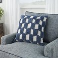 thumbnail image 4 of Nicole Curtis Tufted Checkers 18"X18" Navy Throw Pillow, 4 of 6