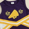 thumbnail image 5 of SUXIAN Baby Girl Cheerleading Set Shirts Skirts Halloween Cheerleading Outfits for Girls Age 0-4 Years Purple 18M, 5 of 6