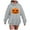 Light Gray, variant on Towmus Women Cute Pattern Hoodie Girl Halloween Pumpkin Face Personalized Cartoon Sweatshirt Long Sleeve Harajuku Streetwear